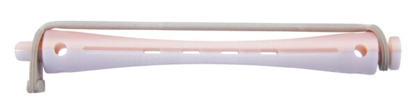 Comair Kaltwellwickler m. runden Gummilaschen  Ø 7mm weiss/rosa lang 12 Stk 95mm