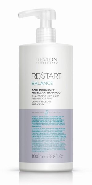 Revlon Restart Balance Anti Dandruff Micellar Shampoo 1000 ml - Anti-Schuppen Shampoo - ohne Dosierpumpe