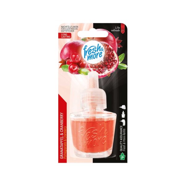 Fresh & More Nachfüllflakons Kompatibel Für E-Duftstecker 19ml Granatapfel & Cranberry