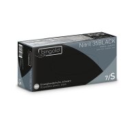 BINGOLD Nitril 35PLUS Einweghandschuhe, schwarz, 1 Box 100 Stück