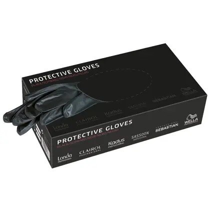 Wella  Schutzhandschuhe schwarz, Größe M, P100