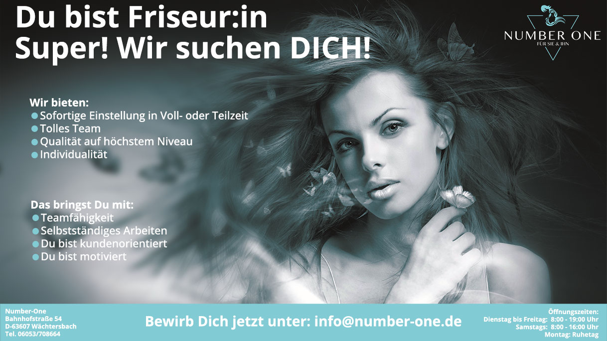 wir suchen Friseur oder Friseurin in Main-Kinzig-Kreis Wächtersbach